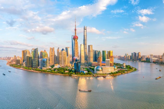 Schöne Aussicht auf die Skyline von Shanghai