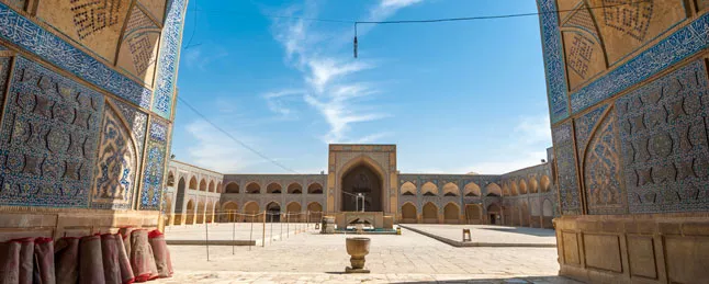 Blick auf die Freitagsmoschee in Isfahan