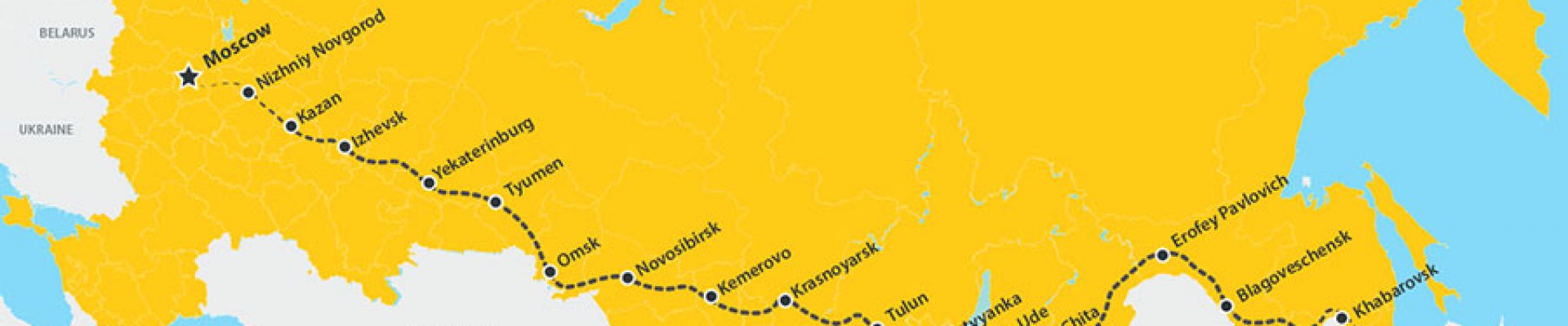Motorradroute entlang der Transsibirischen Magistrale