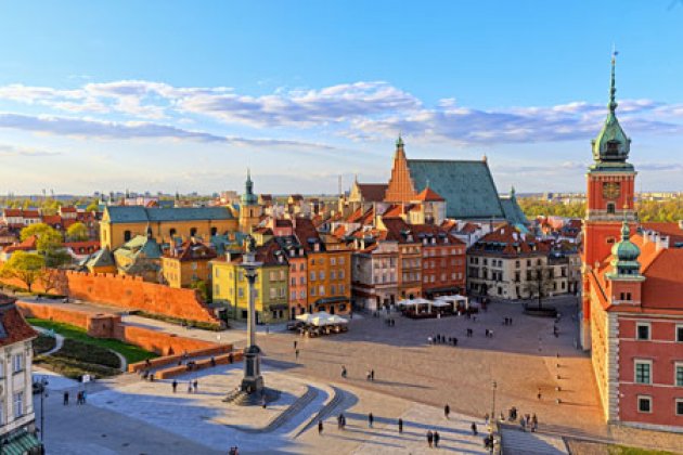 Blick auf die Altstadt von Warschau