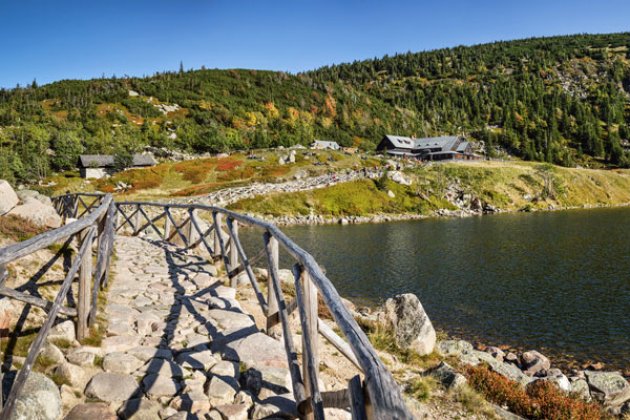 Bergweg im Karkonosze Gebirge