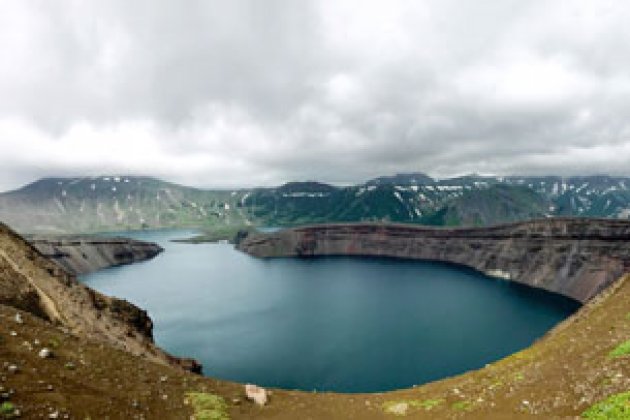 Der Vulkankrater Uson Caldera