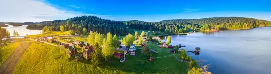 Siedlung am Ladogasee in Karelien