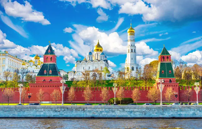 Blick auf den Glockenturm von Iwan auf dem Kreml Gelände