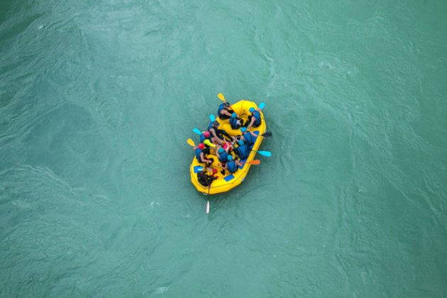 River Rafting auf dem Fluss Katun im Altai