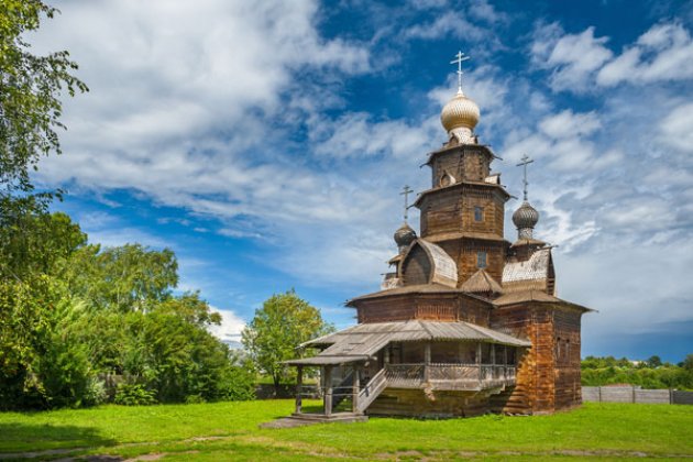 Typische Holzkirche von Susdal