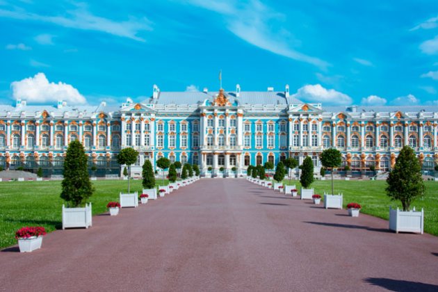 Blick auf den Katharinenpalast in Puschkin